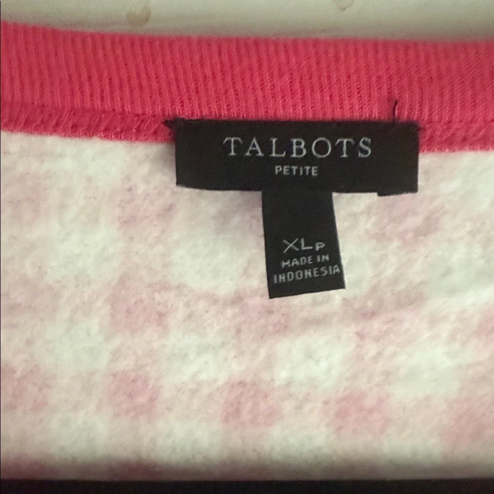 Talbots Pink and White Checkered Sweatshirt - Picture 4 of 6